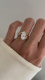 1.0 - 2.0  CT Marquise Cut  Moissanite Solitaire Bridal Set