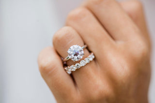 3.0 CT Round Solitaire Moissanite Engagement Ring - crownmoissanite