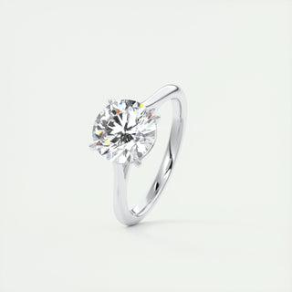 2.0 CT Round Shaped Moissanite Solitaire Engagement Ring - crownmoissanite