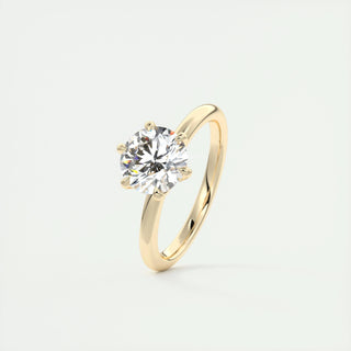 1.35 CT Round Cut Solitaire Moissanite Engagement Ring - crownmoissanite