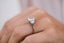 2.50 CT Elongated Cushion Three Stone Moissanite Engagement Ring - crownmoissanite