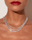 Round Cut Moissanite Diamond Tennis Necklace