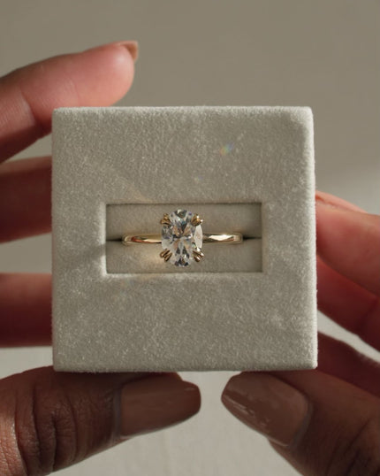 2.00 CT Oval Cut Moissanite Hidden Halo Engagement Ring 0Custom Listing for Caleb Wilder