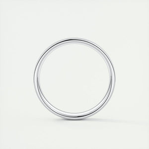 Polished Finish Regular White Gold Men's Band - crownmoissanite