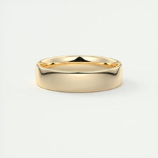 Polished Finish Regular Yellow Gold Men's Band - crownmoissanite