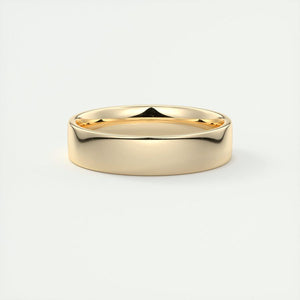 Polished Finish Regular Yellow Gold Men's Band - crownmoissanite