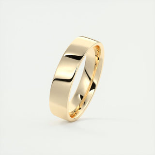 Polished Finish Regular Yellow Gold Men's Band - crownmoissanite