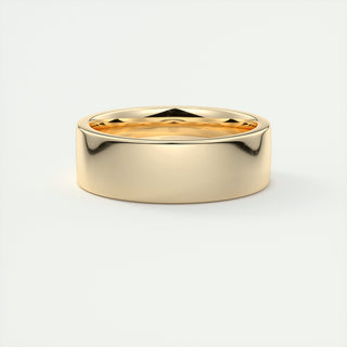 Polished Finish Classic Yellow Gold Men's Band - crownmoissanite