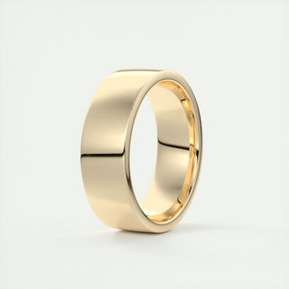 Polished Finish Classic Yellow Gold Men's Band - crownmoissanite