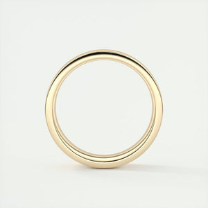 Polished Finish Classic Yellow Gold Men's Band - crownmoissanite