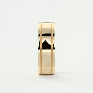 High-Polish Finish Classic Men's Band - crownmoissanite