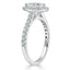 1.0 CT Pear Shaped Moissanite Halo Engagement Ring - crownmoissanite