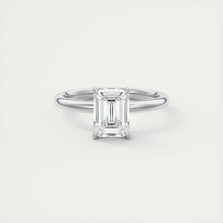 1.91 CT Emerald Cut Solitaire Moissanite Engagement Ring - crownmoissanite