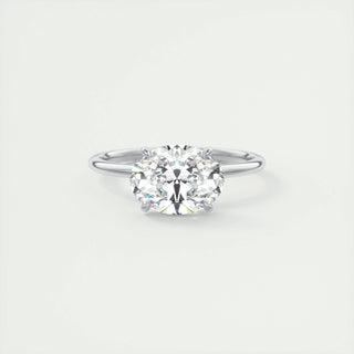 1.91 CT Oval Cut Solitaire Moissanite Engagement Ring - crownmoissanite