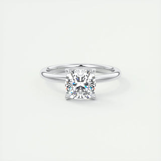 1.49 CT Cushion Cut Solitaire Moissanite Engagement Ring - crownmoissanite