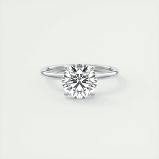 2.0 CT Round Shaped Moissanite Solitaire Engagement Ring - crownmoissanite