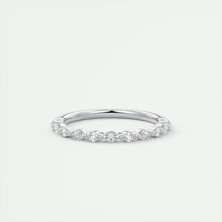 0.32 Marquise & Round Alternative Moissanite Wedding Band - crownmoissanite