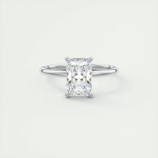 1.0 - 2.50 CT Radiant Cut Solitaire Moissanite Engagement Ring - crownmoissanite