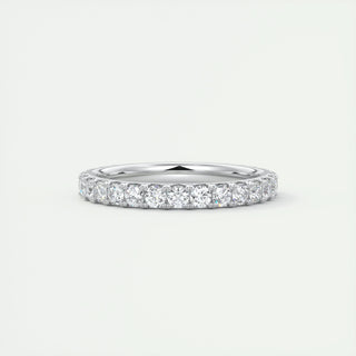 0.84 Round Cut Shared Prong Moissanite Bridal Wedding Band - crownmoissanite