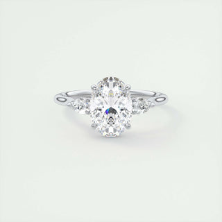 1.91 CT Oval Cut Three Stone Moissanite Engagement Ring - crownmoissanite