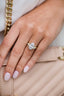 4.0 CT Oval Cluster Moissanite Engagement Ring - crownmoissanite