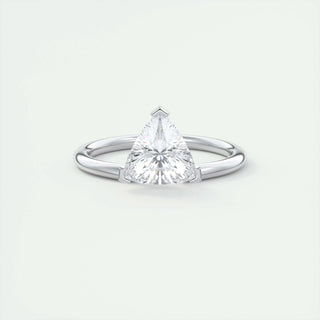 1.44 CT Trillion Shaped Moissanite Solitaire Engagement Ring - crownmoissanite