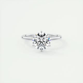 2.0 CT Round Shaped Moissanite Solitaire Engagement Ring - crownmoissanite