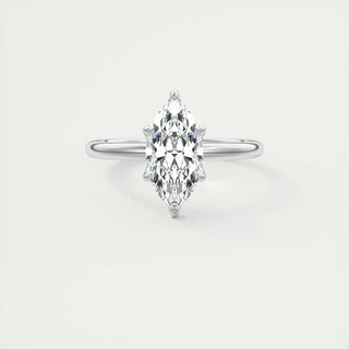 1.98 CT Marquise Shaped Moissanite Solitaire Engagement Ring - crownmoissanite