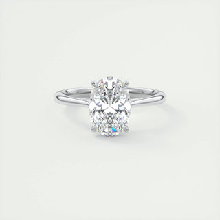 1.91 CT Oval Cut Solitaire Moissanite Engagement Ring - crownmoissanite