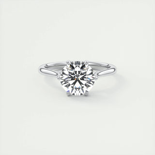 1.35 CT Round Shaped Moissanite Solitaire Engagement Ring - crownmoissanite