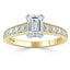 0.75 CT Emerald Shaped Moissanite Solitaire Engagement Ring - crownmoissanite