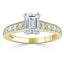 0.75 CT Emerald Cut Solitaire Moissanite Engagement Ring - crownmoissanite