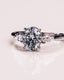 1.91 CT Oval Cut Three Stone Moissanite Engagement Ring - crownmoissanite