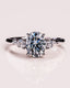 1.91 CT Oval Cut Three Stone Moissanite Engagement Ring - crownmoissanite
