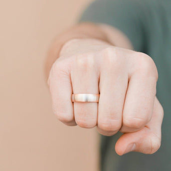 Classic Satin-Finish Rose Gold Men's Band - crownmoissanite