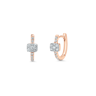 0.35 TCW Round Moissanite Diamond Huggie Earrings - crownmoissanite