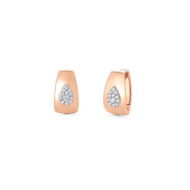 0.14 TCW Round Moissanite Diamond Huggie Earrings - crownmoissanite