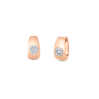 0.23 TCW Round Moissanite Diamond Huggie Earrings - crownmoissanite