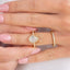1.33 CT Pear Cut Halo Moissanite Engagement Ring - crownmoissanite