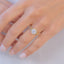 1.50 CT Oval Cut Halo Twisted Pave Moissanite Engagement Ring - crownmoissanite