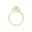 1.50 CT Oval Cut Halo Twisted Pave Moissanite Engagement Ring - crownmoissanite