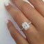 2.1 CT Radiant Shaped Moissanite Hidden Halo Engagement Ring - crownmoissanite