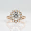 1.80 CT Round Shaped Moissanite Halo Engagement Ring - crownmoissanite