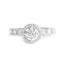 1.0 CT Round Moissanite Halo & Pave Engagement Ring