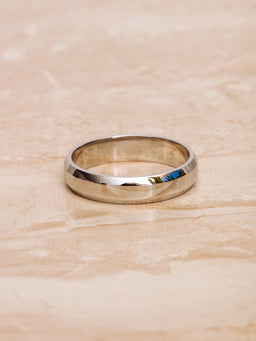 Polished Classic Wedding Band For Men - crownmoissanite