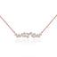 1.0 TCW Emerald & Round Moissanite Diamond Cluster Style Necklace - crownmoissanite