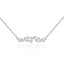 1.0 TCW Emerald & Round Moissanite Diamond Cluster Style Necklace - crownmoissanite