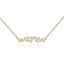 1.0 TCW Emerald & Round Moissanite Diamond Cluster Style Necklace - crownmoissanite