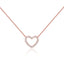 0.24 TCW Round Moissanite Diamond Heart Pendent Necklace - crownmoissanite