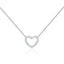0.24 TCW Round Moissanite Diamond Heart Pendent Necklace - crownmoissanite